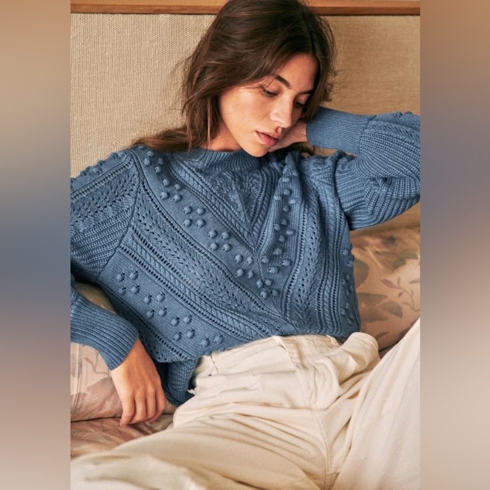 Sézane Solal Jumper in Vintage Blue | Size S - Picture 3 of 16